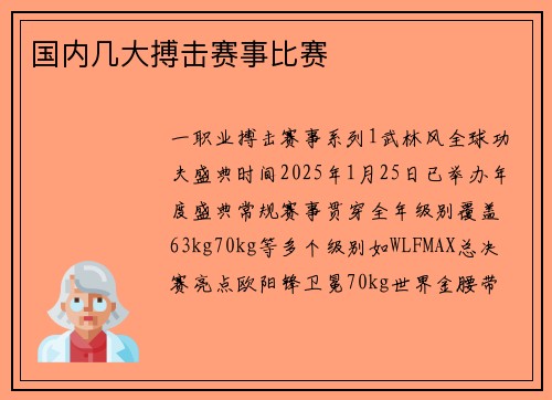 国内几大搏击赛事比赛